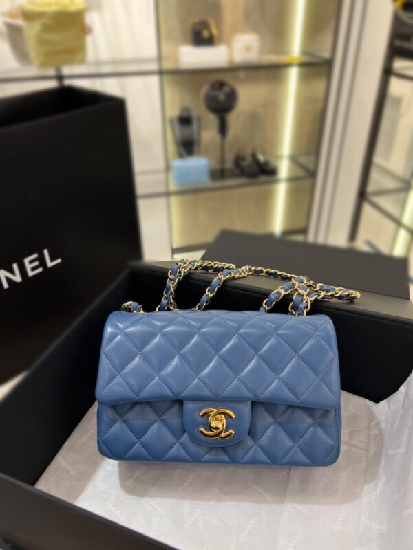 Replica CHANEL Classic Flap 20cm Blue - Best Fake Designer Bags