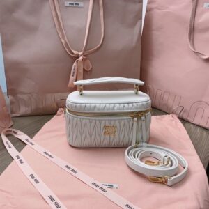 Replica Miu Miu Cosmetic Bag White - Best Fake Designer Bags