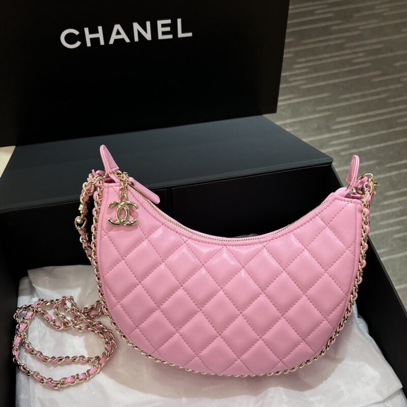 Replica CHANEL 23P Crescent Bag Pink - Best Fake Designer Bags
