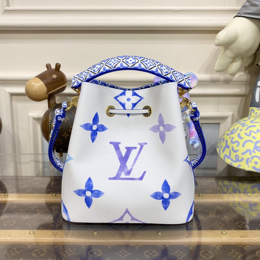 Replica Louis Vuitton NeoNoe BB White-Blue 5 Replica Louis Vuitton NeoNoe BB White-Blue - high-end fake designer purse