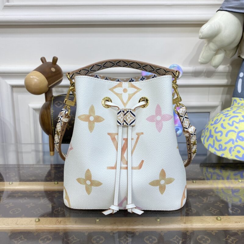 Replica Louis Vuitton NeoNoe BB White Apricot - best quality luxury bag dupe