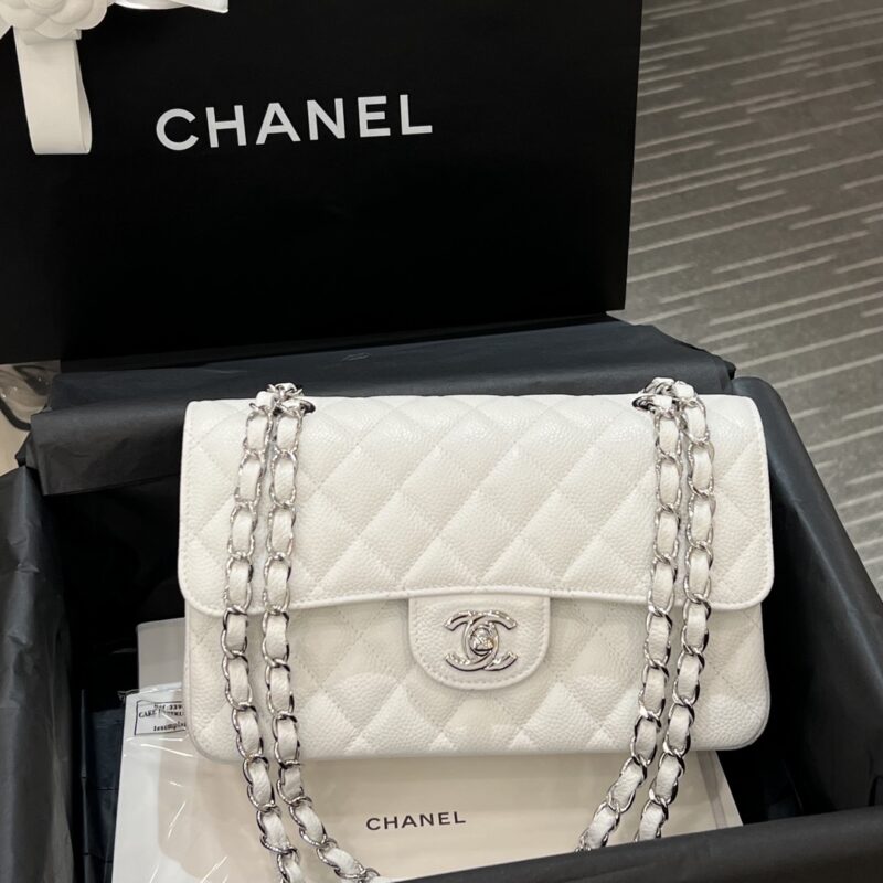 Replica CHANEL Classic Flap 23cm White Silver - Best Fake Designer Bags
