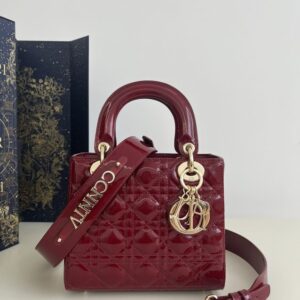 Replica Lady Dior Patent Red ABC - Best Fake Designer Bags