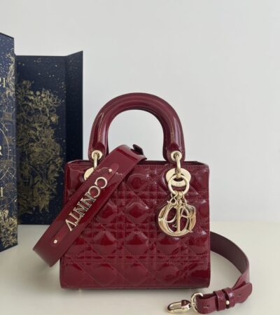 Replica Lady Dior Patent Red ABC - Best Fake Designer Bags