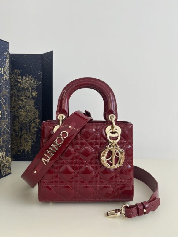 Replica Lady Dior Patent Red ABC - Best Fake Designer Bags
