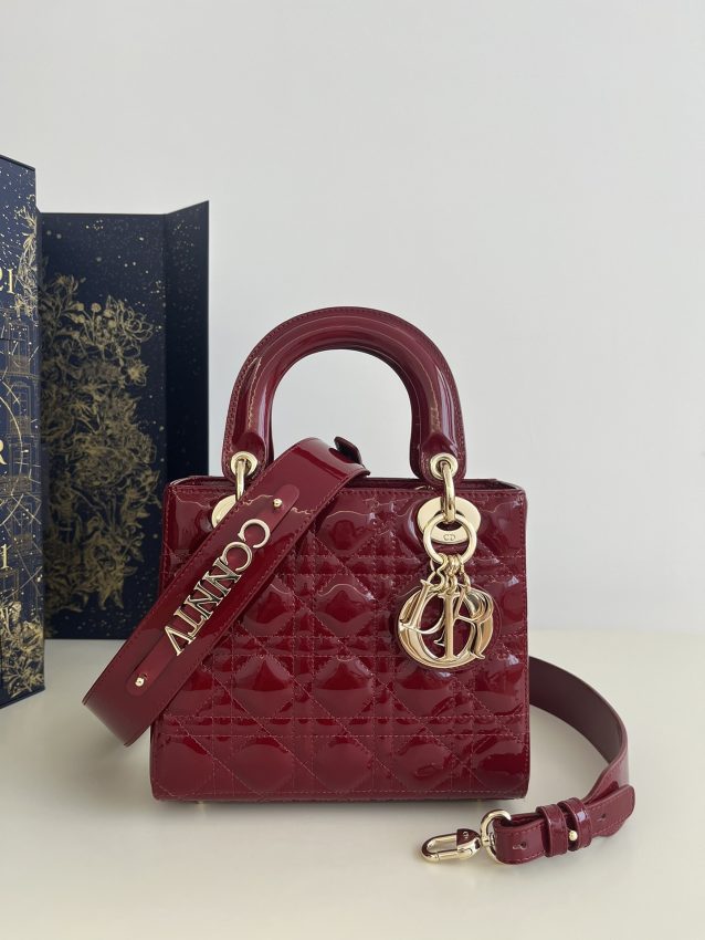 Replica Lady Dior Patent Red ABC - Best Fake Designer Bags