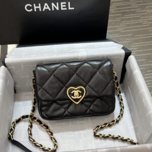 Replica CHANEL 23s Love Enamel Flip Black - Best Fake Designer Bags