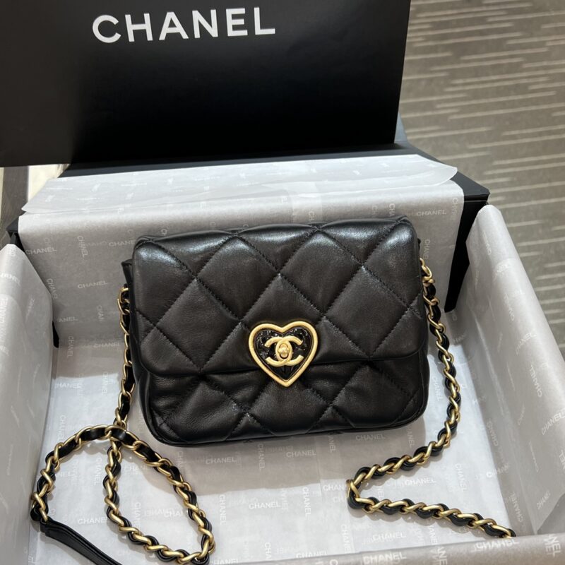 Replica CHANEL 23s Love Enamel Flip Black - Best Fake Designer Bags