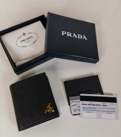 Replica Prada Saffiano Short Wallet Golden - Best Fake Designer Bags