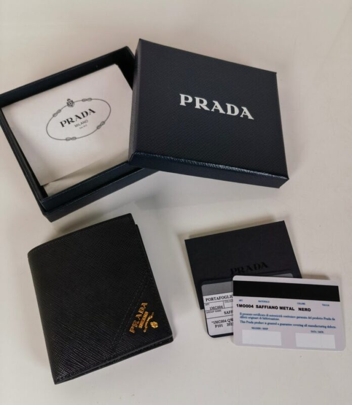 Replica Prada Saffiano Short Wallet Golden - Best Fake Designer Bags