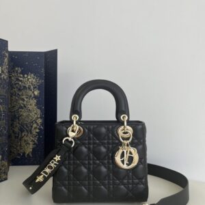 Replica Lady Dior Black ABC - Best Fake Designer Bags