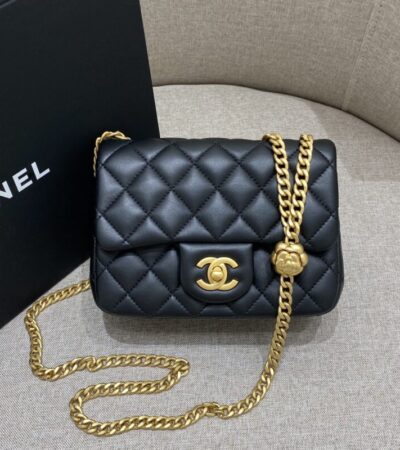 Replica CHANEL 23S Camellia Square Black - Best Fake Designer Bags