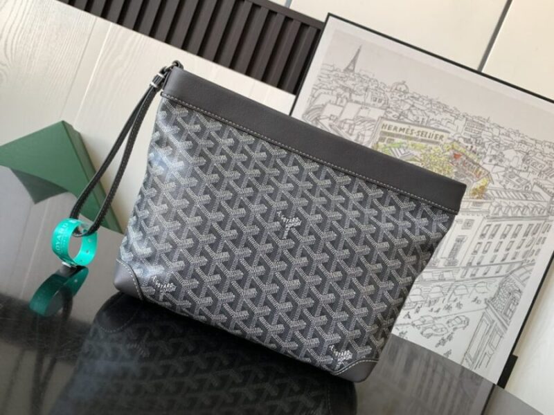 Replica Goyard Conti Pouch Grey - Best Fake Designer Bags