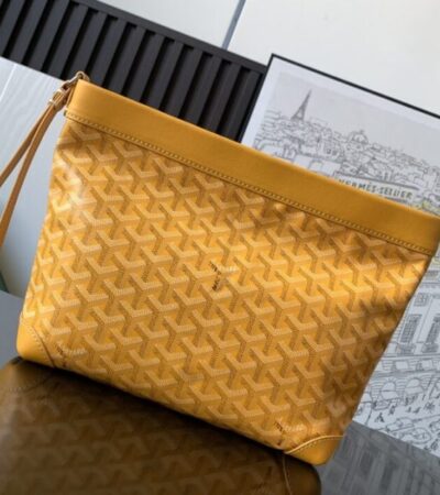 Replica Goyard Conti Pouch Yellow - Best Fake Designer Bags