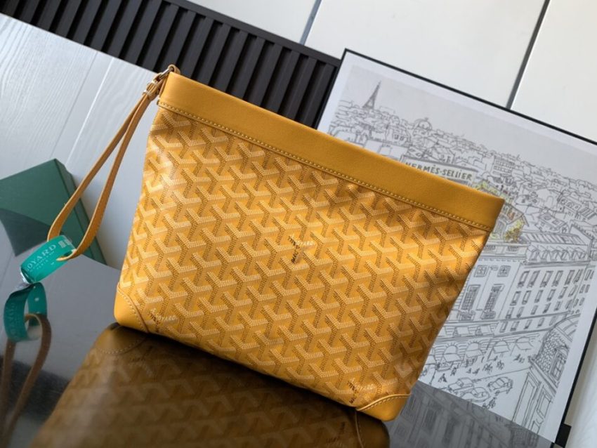 Replica Goyard Conti Pouch Yellow - Best Fake Designer Bags