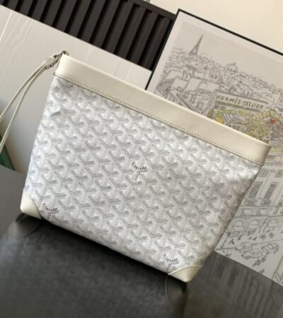 Replica Goyard Conti Pouch White - Best Fake Designer Bags