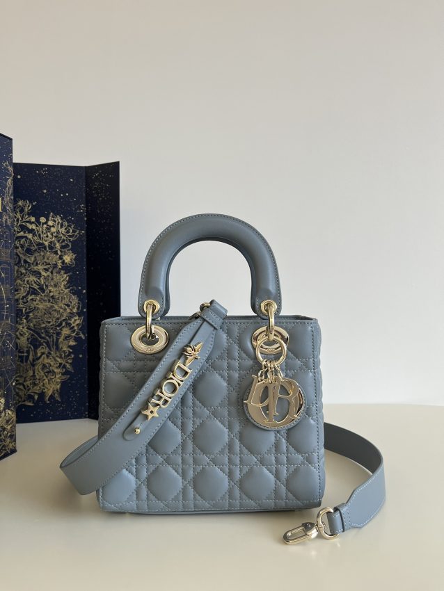 Replica Dior Lady Dior Blue ABC - Best Fake Designer Bags