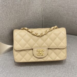 Replica CHANEL Classic Flap 20cm Apricot - Best Fake Designer Bags