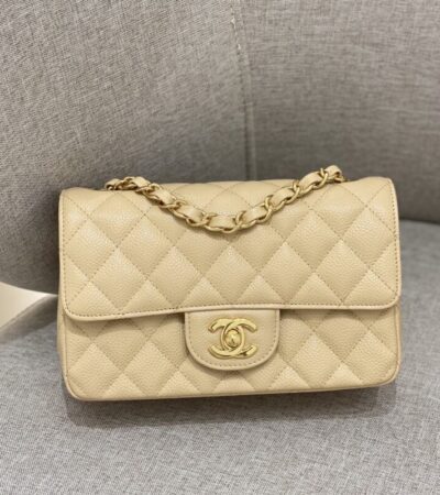 Replica CHANEL Classic Flap 20cm Apricot - Best Fake Designer Bags