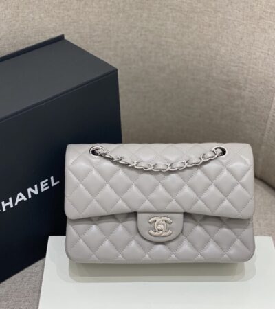 Replica CHANEL Classic Flap 23cm Dove Grey - Best Fake Designer Bags