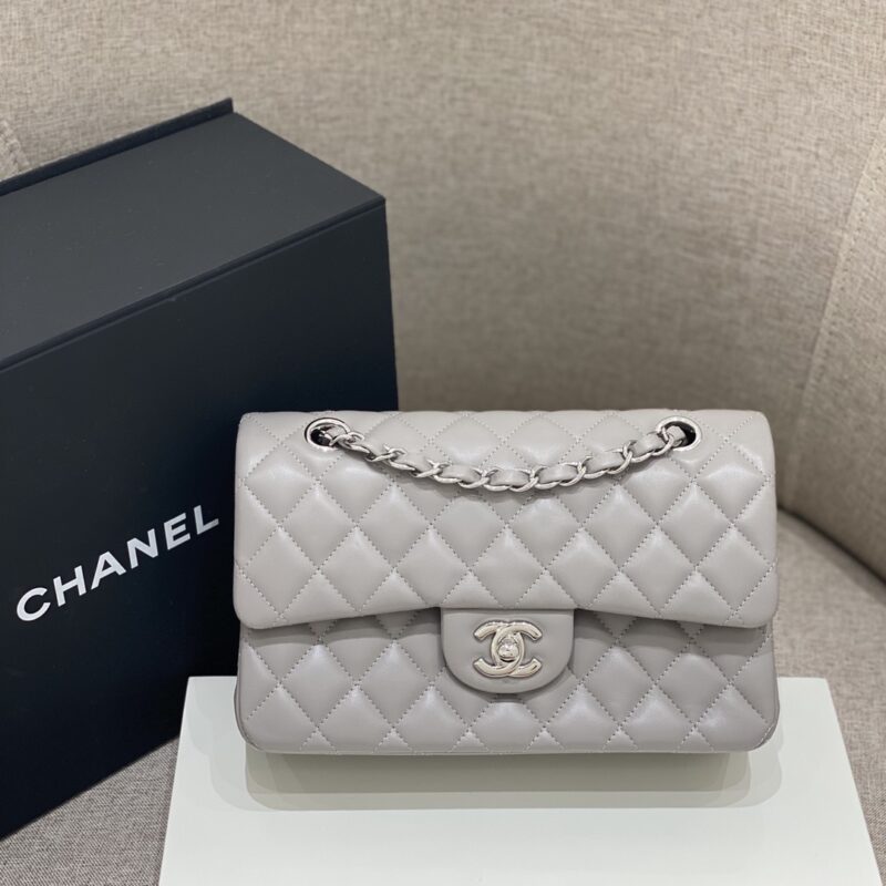 Replica CHANEL Classic Flap 23cm Dove Grey - Best Fake Designer Bags