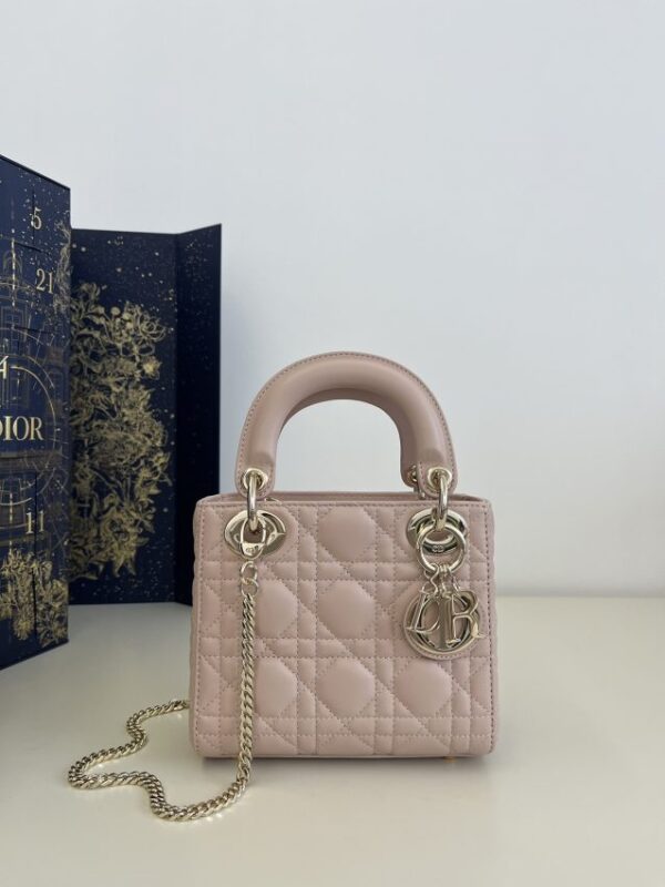 Replica Lady Dior Mini Pale Pink - Best Fake Designer Bags