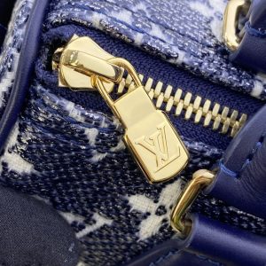 Replica Louis Vuitton Speedy Bandouliere Blue Denim - premium-grade designer purse dupe