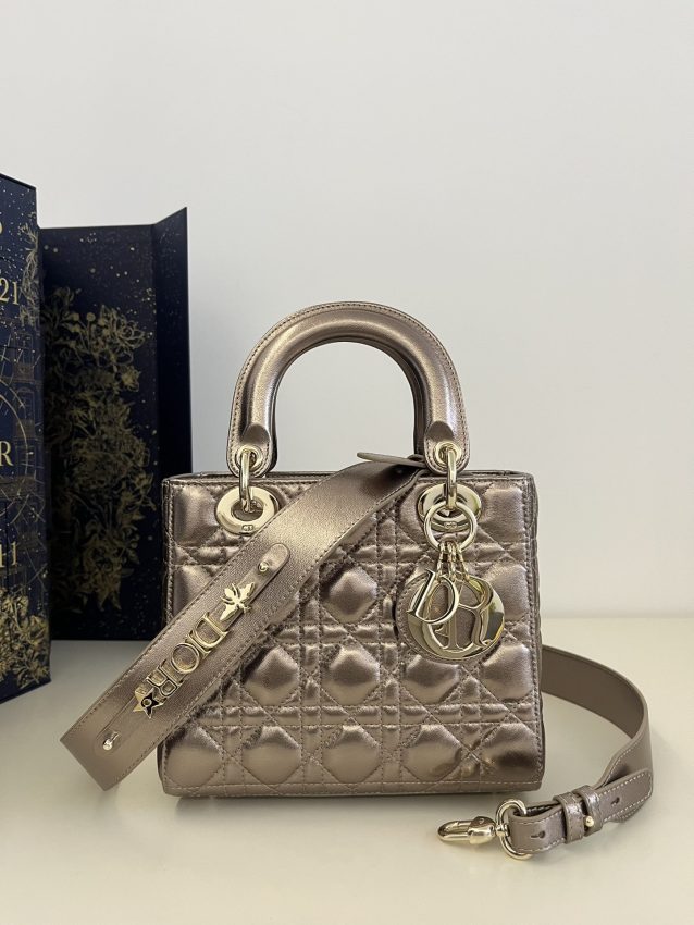 Replica Lady Dior Golden Metallic ABC - Best Fake Designer Bags