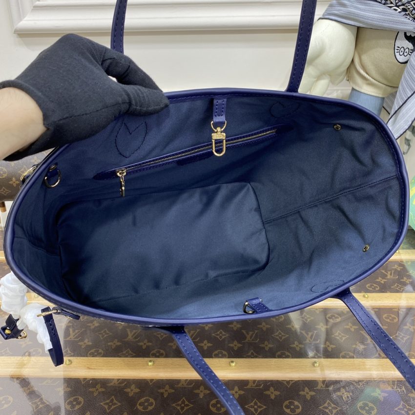 Replica Louis Vuitton Neverfull MM Denim Blue 4 Replica Louis Vuitton Neverfull MM Denim Blue - best quality luxury bag dupe