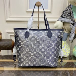 Replica Louis Vuitton Neverfull MM Denim Blue 1 Replica Louis Vuitton Neverfull MM Denim Blue - 1:1 designer replica handbag
