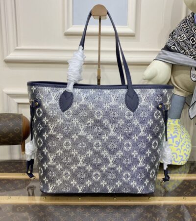 Replica Louis Vuitton Neverfull MM Denim Blue - Best Fake Designer Bags