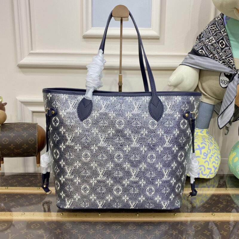 Replica Louis Vuitton Neverfull MM Denim Blue 1 Replica Louis Vuitton Neverfull MM Denim Blue - 1:1 designer replica handbag
