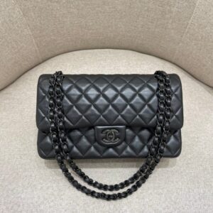 Replica CHANEL Classic Flap 25cm All Black - Best Fake Designer Bags