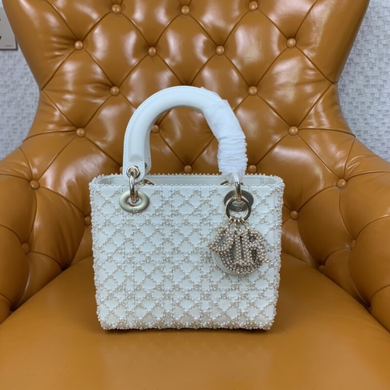 Replica Lady Dior White Pearl - Best Fake Designer Bags