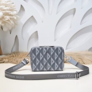 Replica Dior Zipped Pouch Diamond Blue - Best Fake Designer Bags