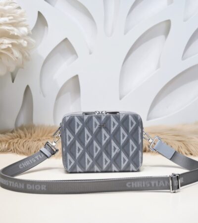 Replica Dior Zipped Pouch  Diamond Blue - Best Fake Designer Bags