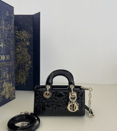 Replica Dior Lady D-Joy Mini Bag Black Patent - Best Fake Designer Bags