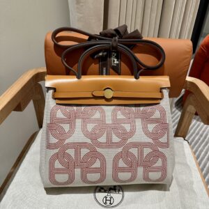 Replica Hermes Herbag 31cm Circuit Orange - Best Fake Designer Bags