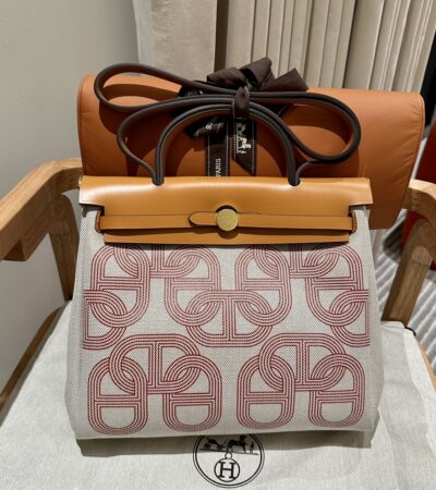 Replica Hermes Herbag 31cm Circuit Orange - Best Fake Designer Bags