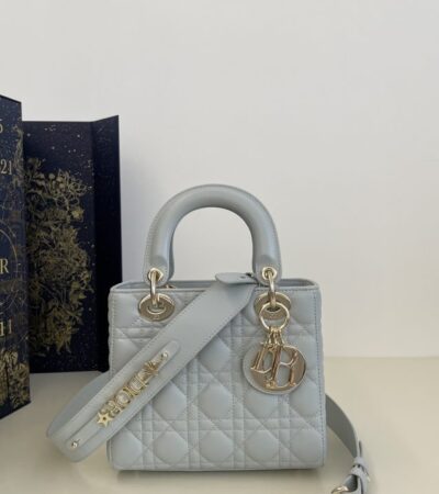 Replica Lady Dior Sky Blue ABC - Best Fake Designer Bags