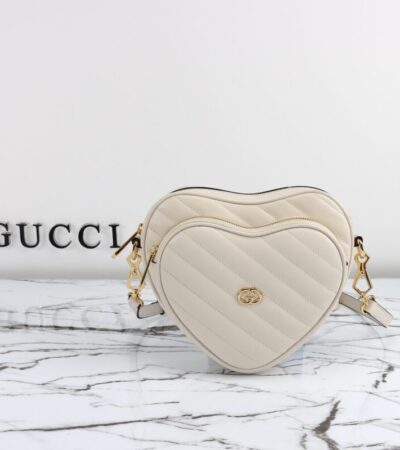 Replica Gucci Interlocking G Mini Heart White - Best Fake Designer Bags