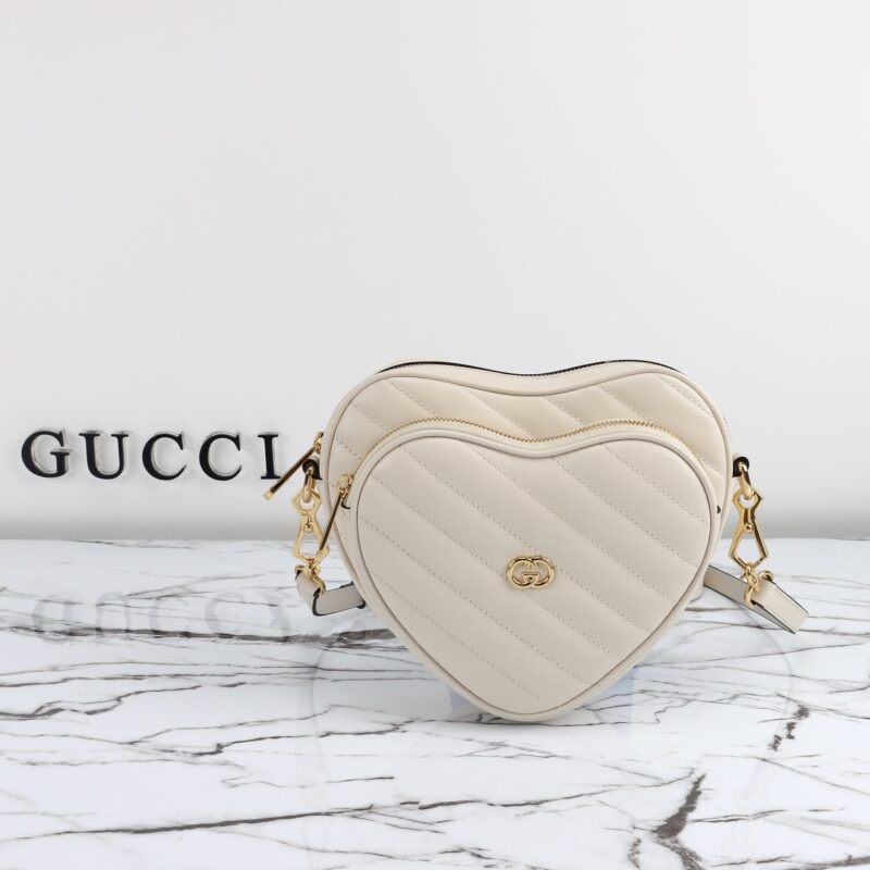 Replica Gucci Interlocking G Mini Heart White - Best Fake Designer Bags