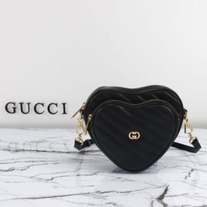 Replica Gucci Interlocking G Mini Heart Black - Best Fake Designer Bags