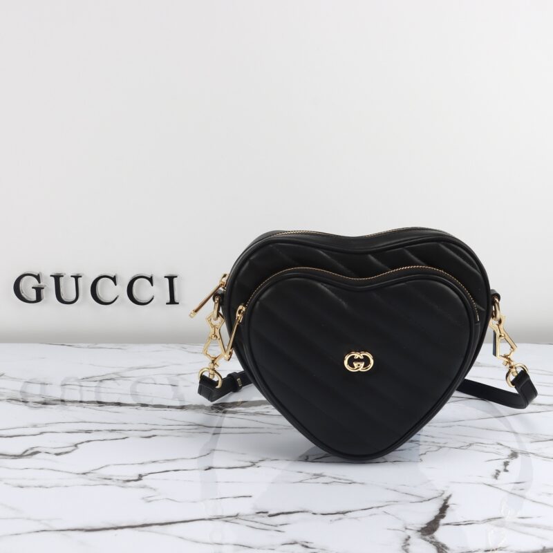 Replica Gucci Interlocking G Mini Heart Black - Best Fake Designer Bags