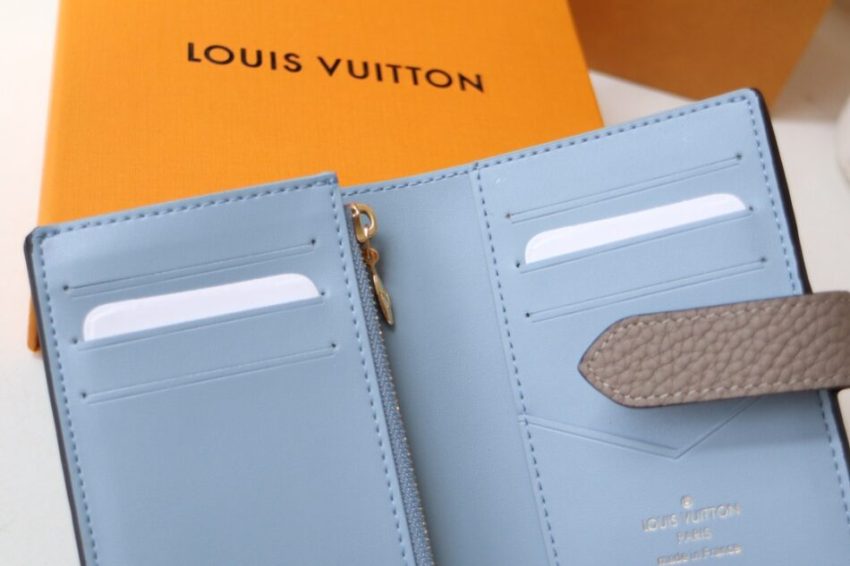 Replica Louis Vuitton Vertical Compact Wallet Beige - near-authentic luxury replica handbag