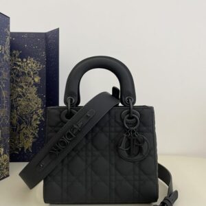 Replica Lady Dior Matte Black ABC - Best Fake Designer Bags