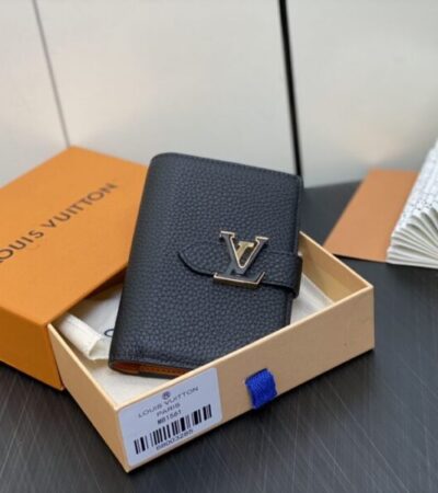Replica Louis Vuitton Vertical Compact Wallet Black - Best Fake Designer Bags