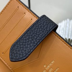 Replica Louis Vuitton Vertical Compact Wallet Black - high-end fake designer purse