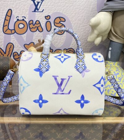 Replica Louis Vuitton Speedy Bandouliere 25 Blue - Best Fake Designer Bags
