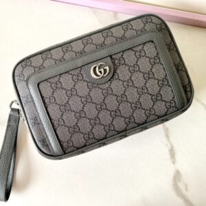 Replica Gucci Ophidia  GG Clutch Grey - Best Fake Designer Bags